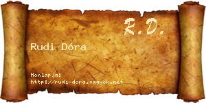 Rudi Dóra névjegykártya